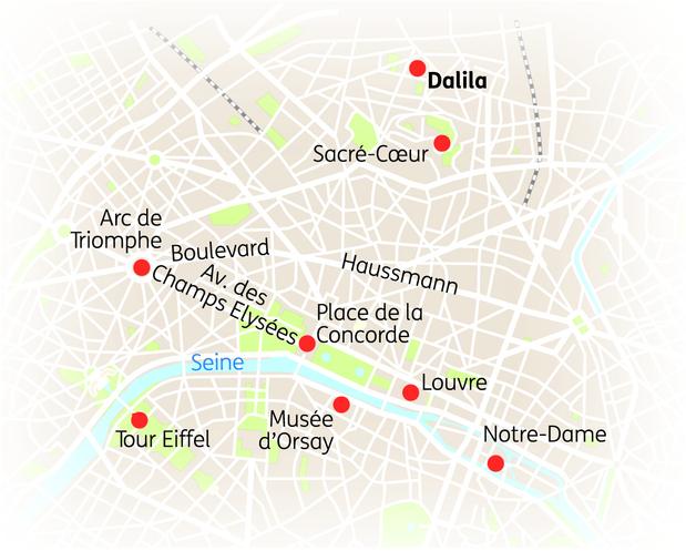Reiseroute der 6 Tage Paris Reise