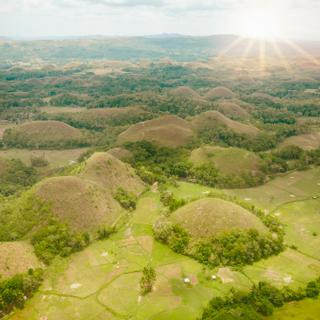 Ausblick auf die Schokoladenhügel auf Bohol