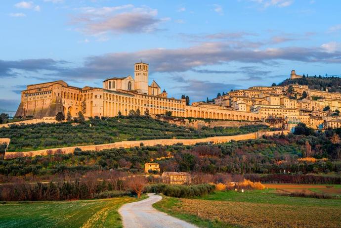Blick auf die Stadt Assisi 