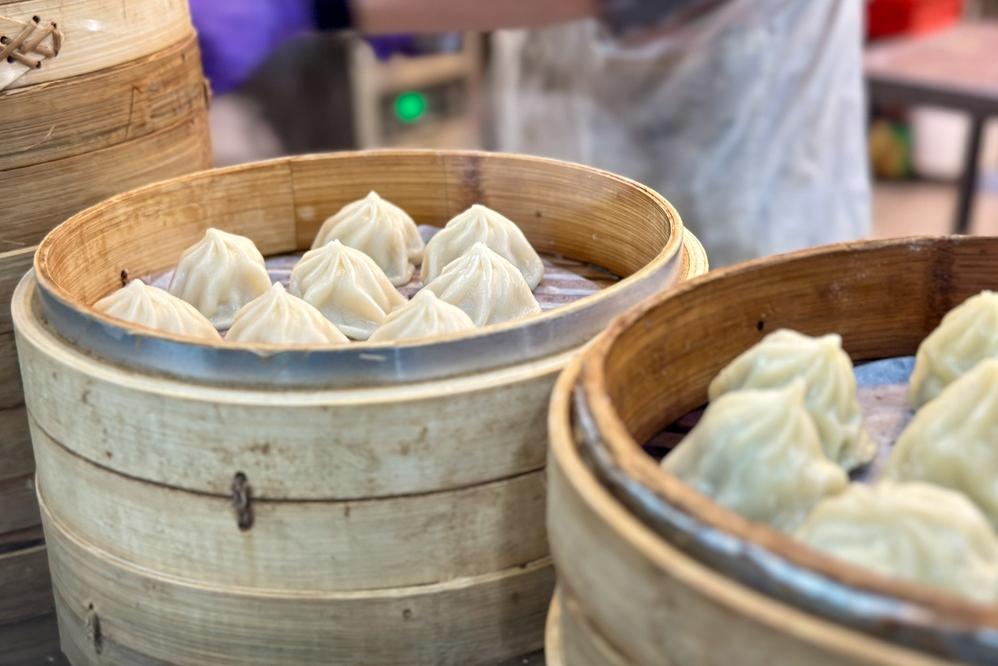 frisch zubereitete Xiaolongbao 