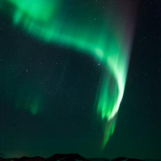 Nordlichter über See Mývatn