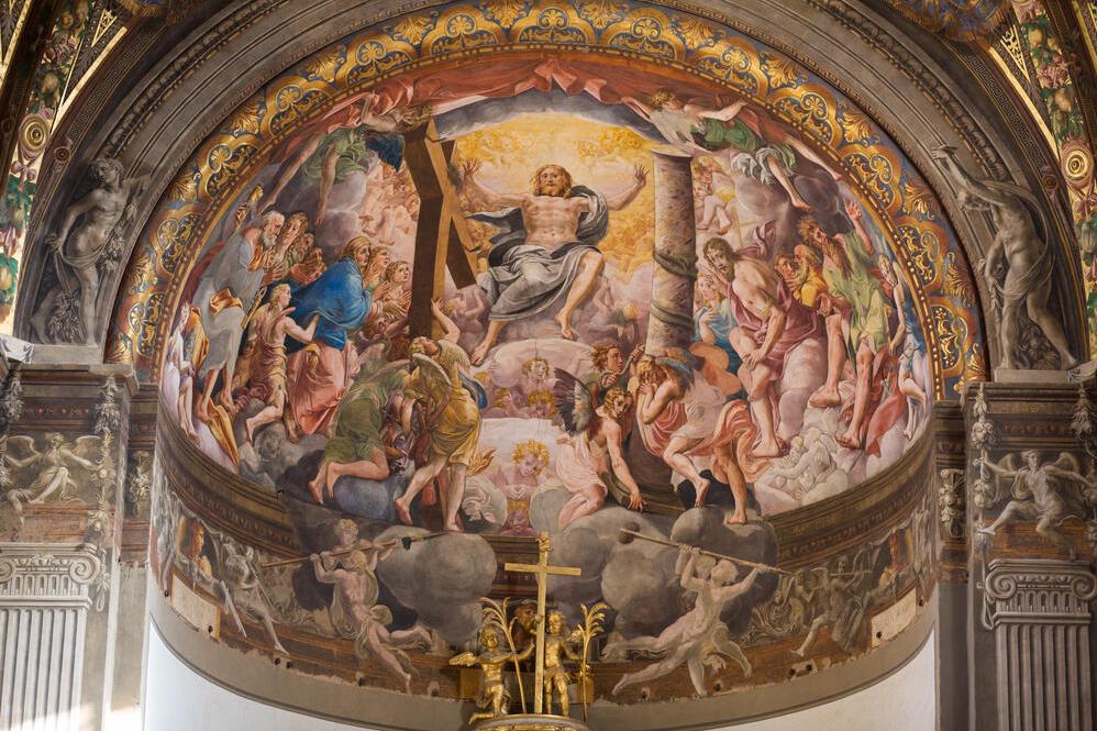 Fresken in dem romanischen Dom