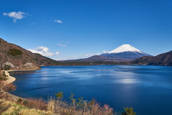  Mount Fuji und der Motosuko-See 