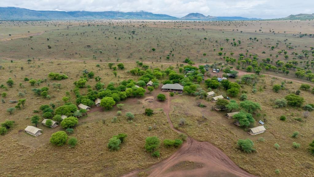 Aussicht auf das Ronjo Camp in mitten des Serengeti