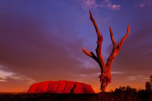 Uluru / Ayers Rock bei Sonnenuntergang 