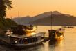 Boote am Mekong Fluss