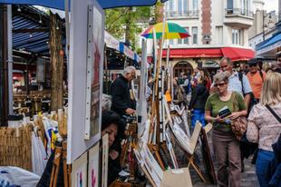 Künstlermarkt in Paris