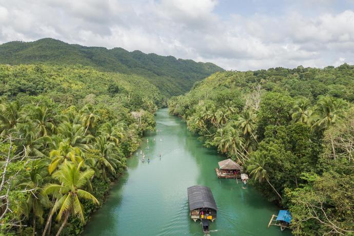 Loboc River mit Boot auf Bohol