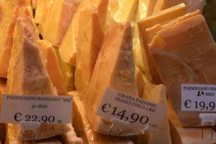 verschiedene Sorten Parmigiano Reggiano 