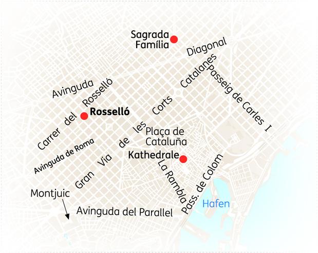 Reiseroute der 5 Tage Barcelona Reise