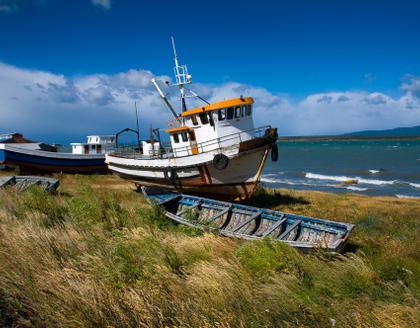 Schiffe in Puerto Natales