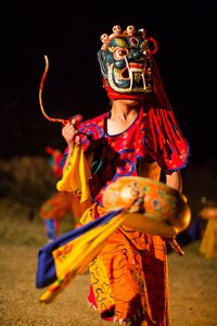 Tanz der „Trommler von Drametse“, Bhutan 