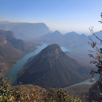 Blick von der Panorama Route auf den Blyde River Canyon in Südafrika