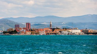 Blick auf Koper, Italien