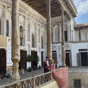 Blick auf ein Gebäude in Bukhara Blick auf ein Gebäude in Bukhara