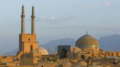 Sonnenuntergang über Yazd, Iran