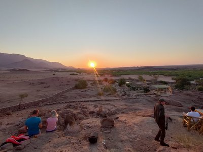 Sonnenuntergang am Brandberg in Namibia