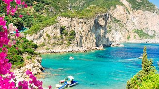 Paleokastritsa Strand Bucht
