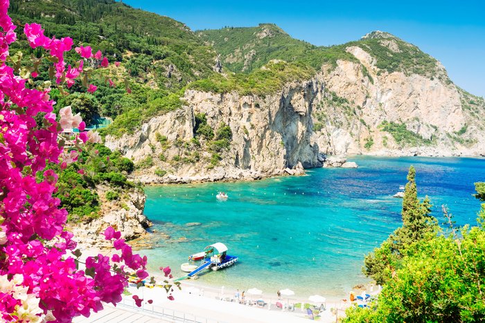 Paleokastritsa Strand Bucht
