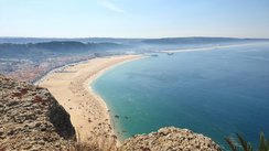 Ausblick auf die Küste in Nazaré