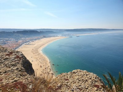 Ausblick auf die Küste in Nazaré
