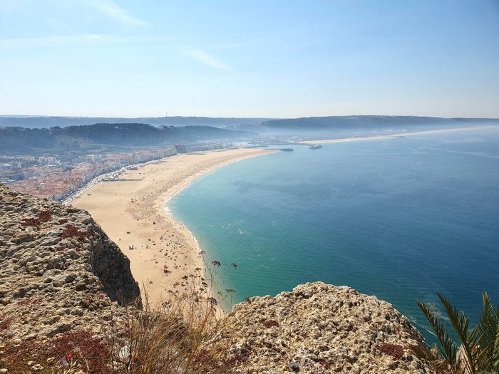 Ausblick auf die Küste in Nazaré