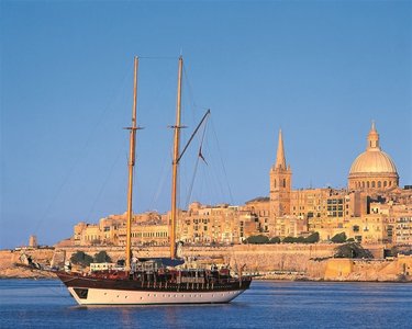 Boot vor der Küste, Malta