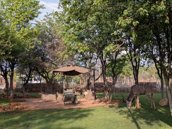 Kudu auf dem Gelände der Etosha Village Lodge