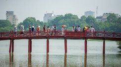 Brücke über einen Fluss, Vietnam