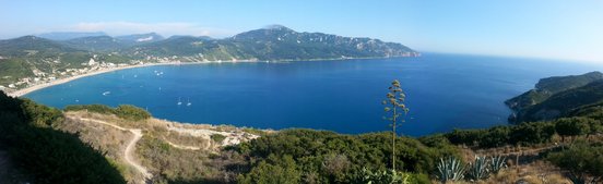 Aussicht auf Bucht, Korfu