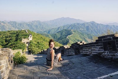 Lisa auf der Chinesischen Mauer