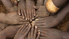 Hände Stamm in Afrika