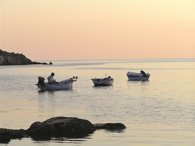Fischer auf dem Meer, Patmos