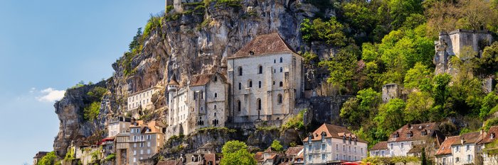 Rocamadour ist ein vertikales Dorf in Perigord