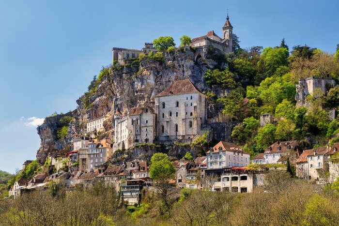 Rocamadour ist ein vertikales Dorf in Perigord