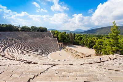 Das Große Theater von Epidauros, Griechenland 