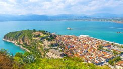 Nafplio Ausblick über Altstadt, Griechenland