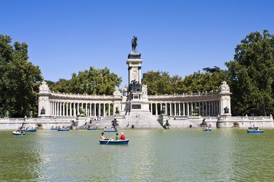 Brunnen Retiro Park in Madrid