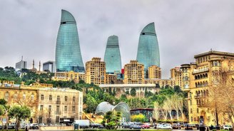 Blick auf Baku