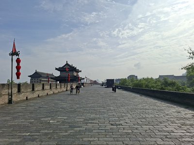 Blick auf die Alte Stadtmauer in Xi’an 