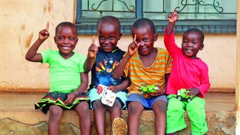 freundliche Kinder in Mosambik