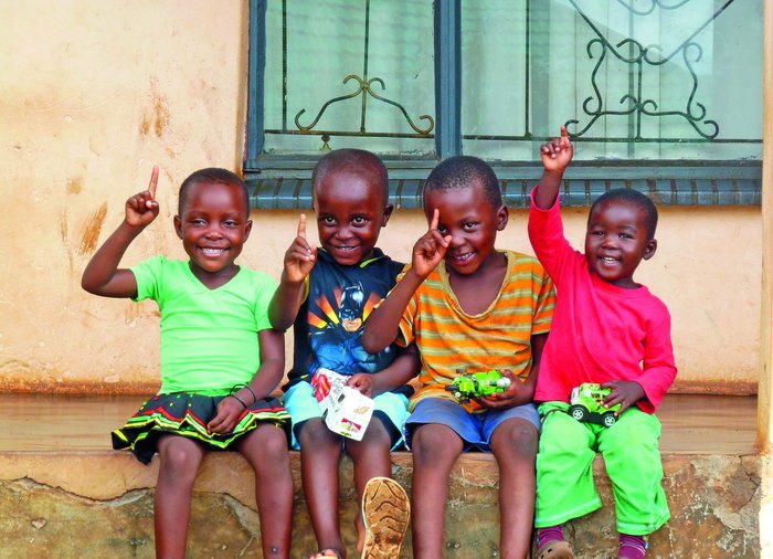 freundliche Kinder in Mosambik