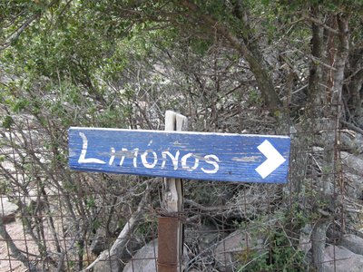 Schild nach Limonas, Lesbos