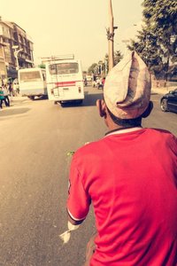 Riksha Fahrer in Nepal
