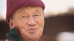 älterer Mann, Bhutan