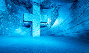 Blaues Kreuz in der Catedral de Sal