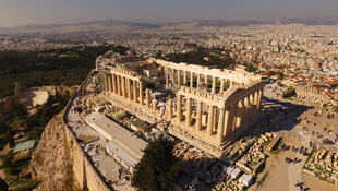 Akropolis mit Parthenon von oben
