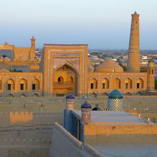 Die Stadt Khiva bei Sonnenuntergang