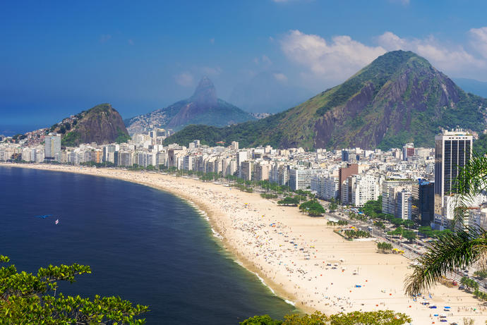 Die Copacabana in Rio de Janeiro