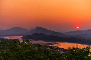 Sonnenuntergang in Luang Prabang